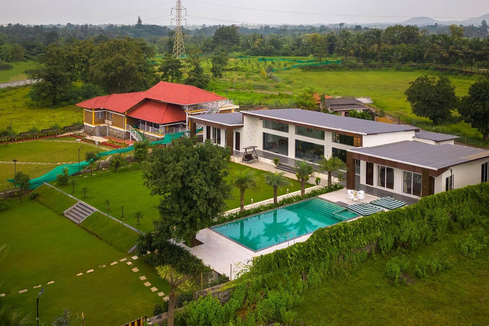 Natures Odyssey By Stayvista - Amidst Lush Greenery With Outdoor Pool And Indoor Activities Chinchavli Dış mekan fotoğraf